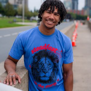 Blue “Steadfast in the Storm” Tee